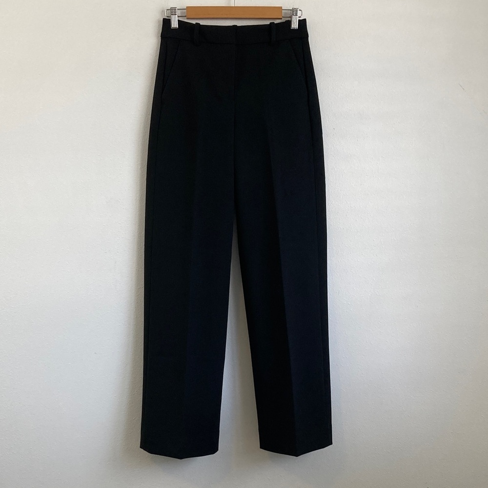 J.Crew Wide-leg‎ trouser in four-season stretch Size 0 Black - Picture 2 of 6